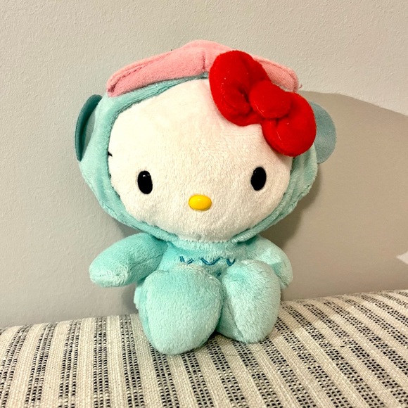 (home) COPY - πRAREπ Sanrio Hello Kitty dressed as Hangyodon plushie - Picture 4 of 12